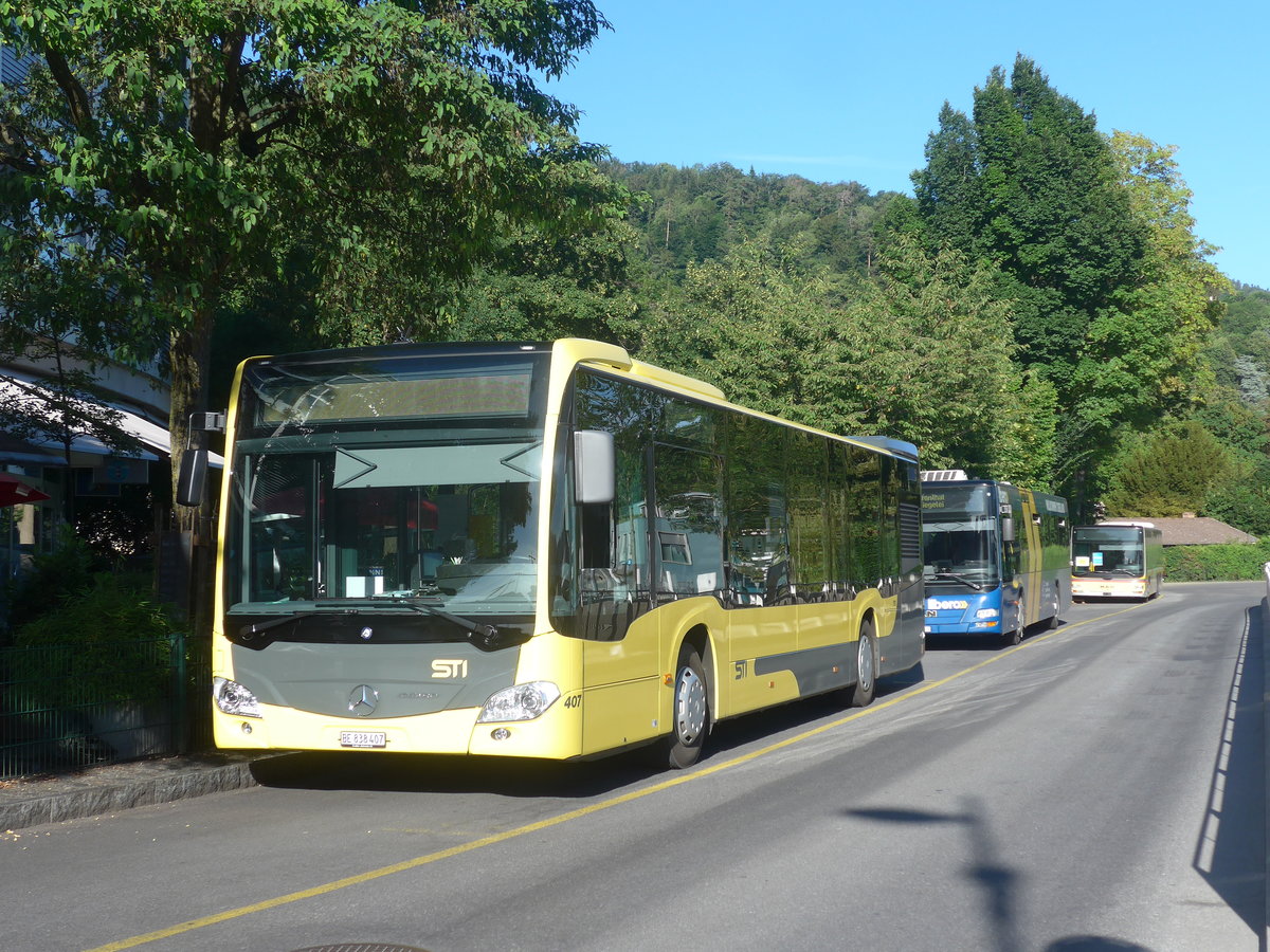 (218'607) - STI Thun - Nr. 407/BE 838'407 - Mercedes am 8. Juli 2020 bei der Schiffl�ndte Thun