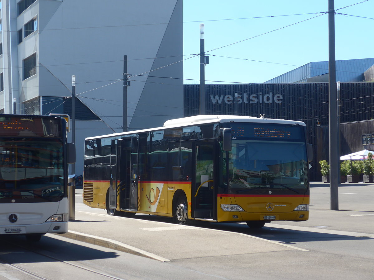 (219'252) - PostAuto Bern - Nr. 3/BE 414'003 - Mercedes (ex Klopfstein, Laupen Nr. 3) am 27. Juli 2020 beim Bahnhof Bern Br�nnen Westside