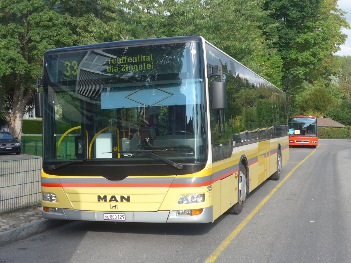 (219'494) - STI Thun - Nr. 129/BE 800'129 - MAN am 5. August 2020 bei der Schiffl�ndte Thun