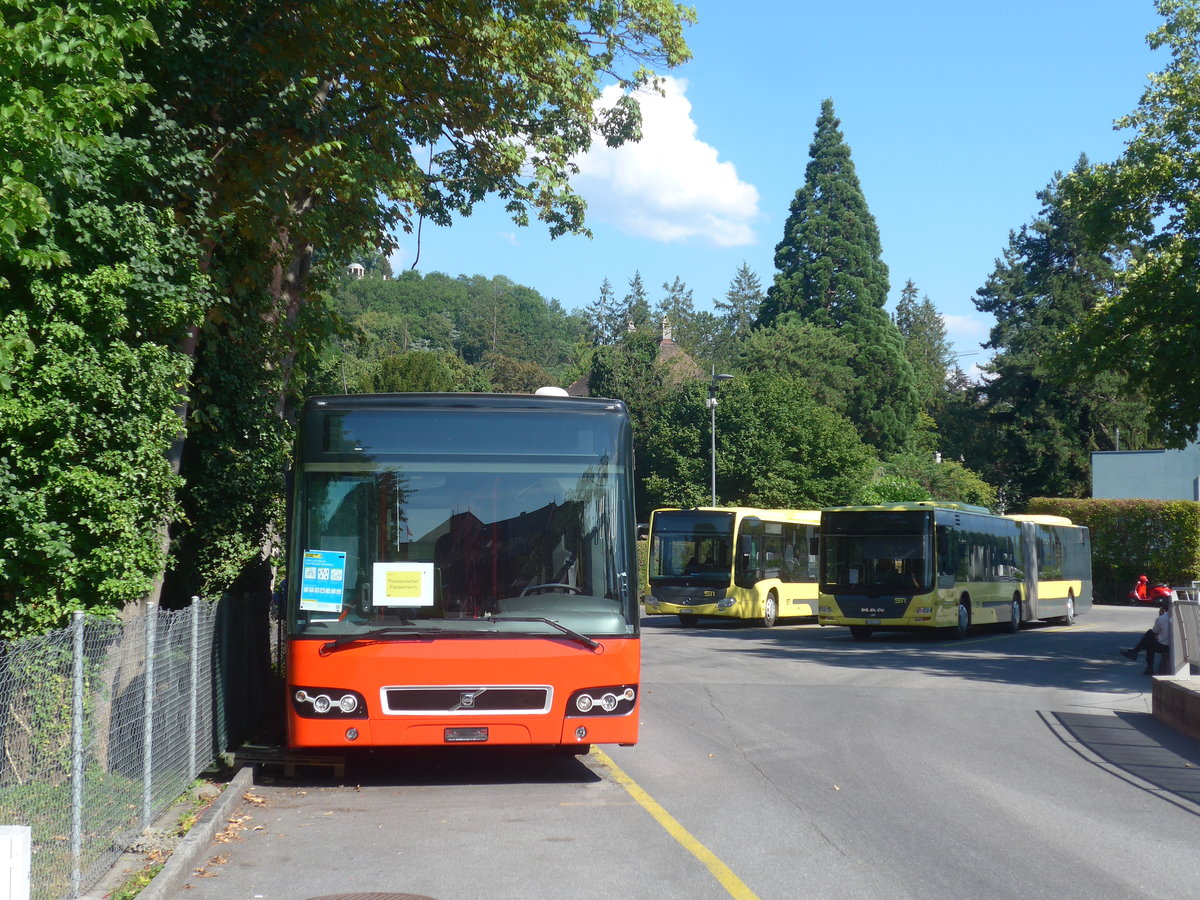 (219'503) - Buchard, Leytron - Volvo (ex AHW Horgen Nr. 27) am 8. August 2020 bei der Schiffl�ndte Thun (Einsatz STI)