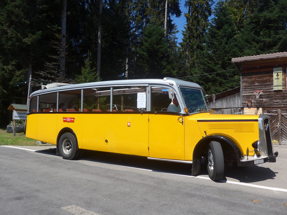 (219'580) - Schlapp, Cottens - FR 300'537 - Saurer/Saurer (ex SATEG, Lausanne; ex P 23'086; ex P 2138) am 9. August 2020 in Waldh�usern, Kurhaus