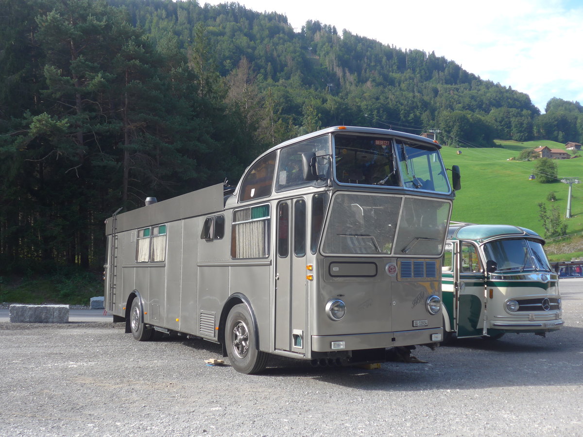 (219'673) - Schneider, Schmerikon - SG 13'934 - FBW/T�scher Hochlenker (ex Basler, Hofstetten; ex VBZ Z�rich Nr. 244) am 16. August 2020 in Gr�sch, Bergbahnen