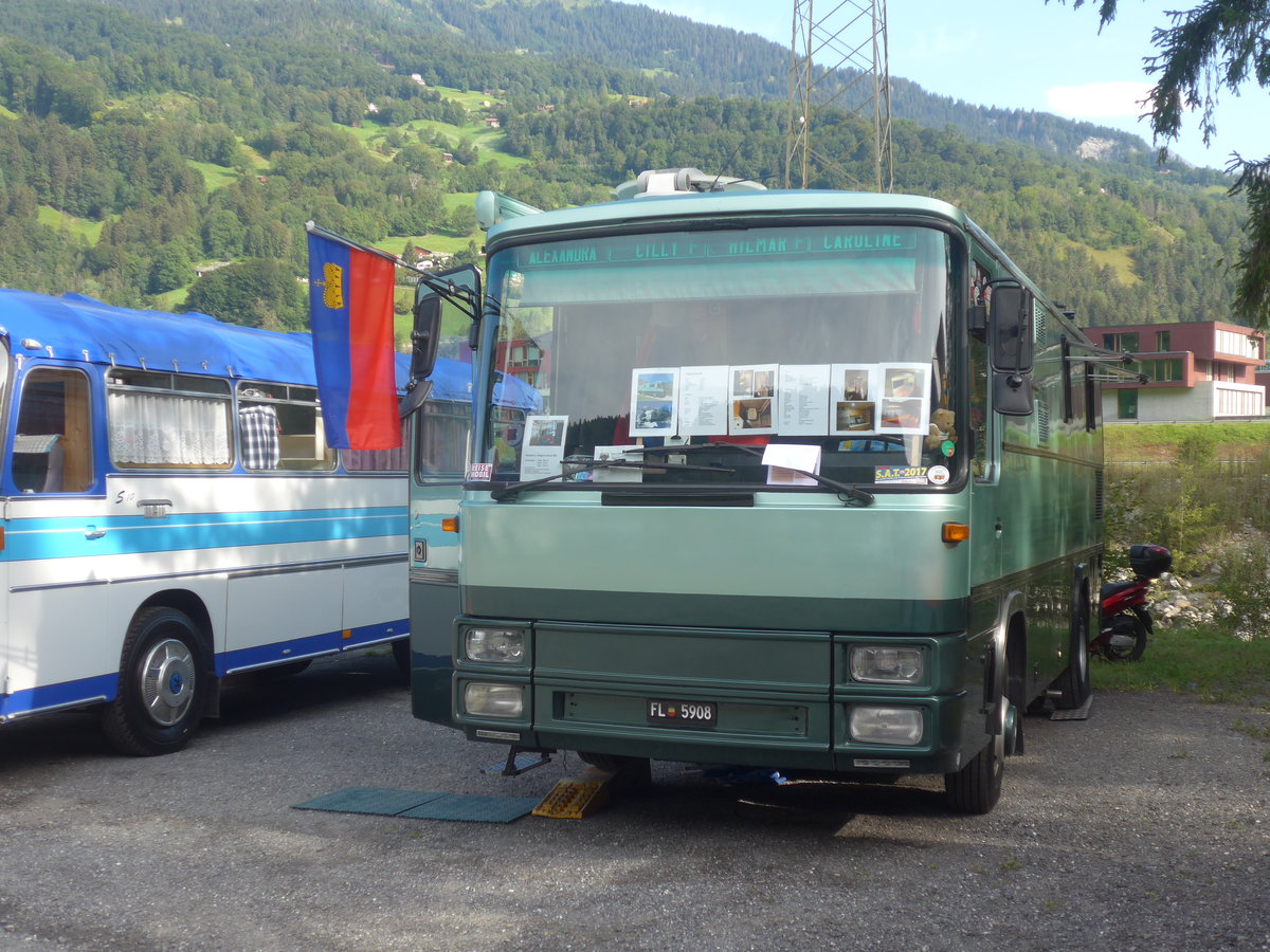 (219'681) - Aus Liechtenstein: Marxer, Schaan - FL 5908 - Magirus-Deutz am 16. August 2020 in Gr�sch, Bergbahnen