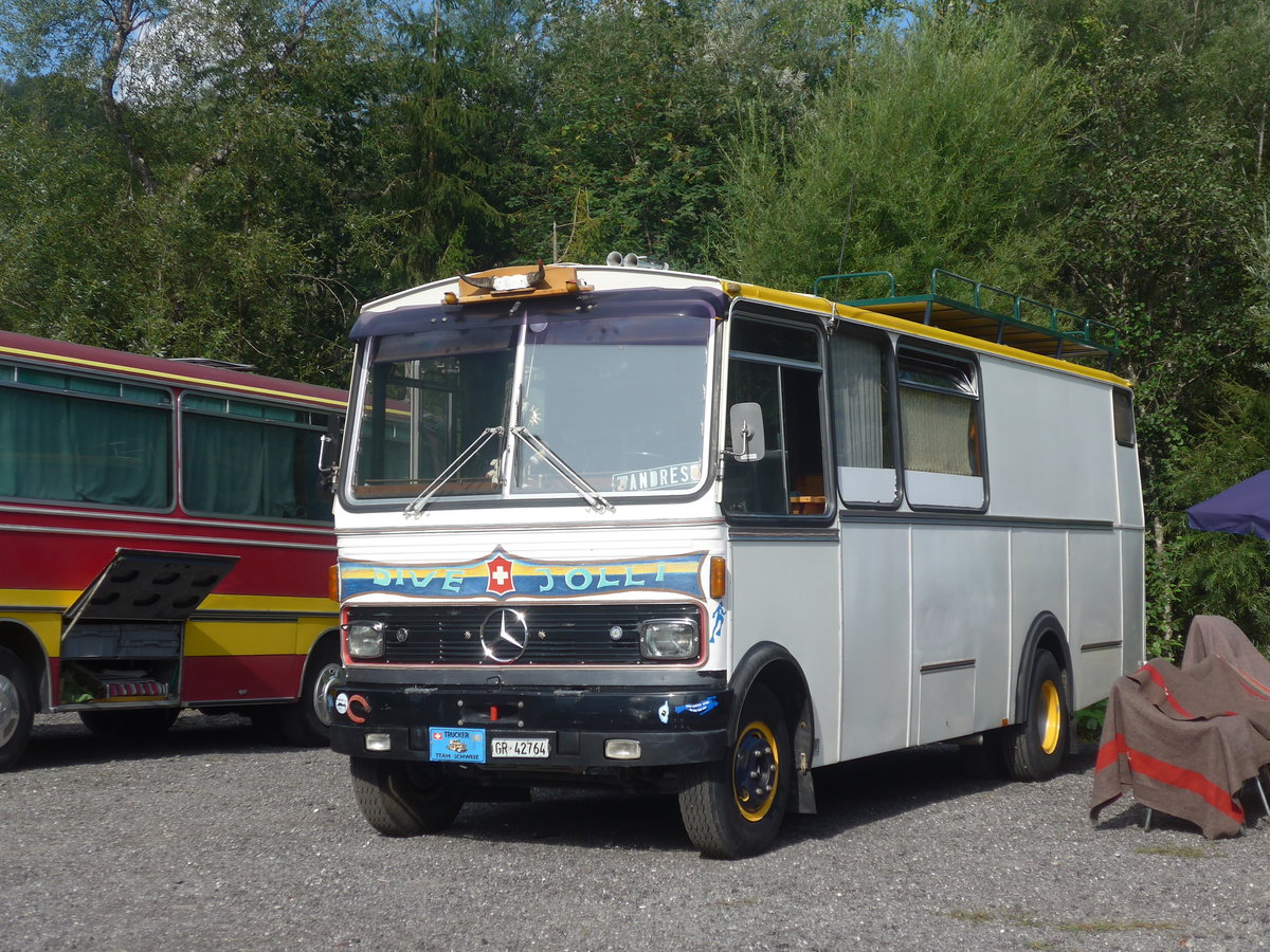(219'722) - Methfessel, Chur - GR 42'764 - Mercedes/R&J (ex Buchli, Versam) am 16. August 2020 in Gr�sch, Bergbahnen