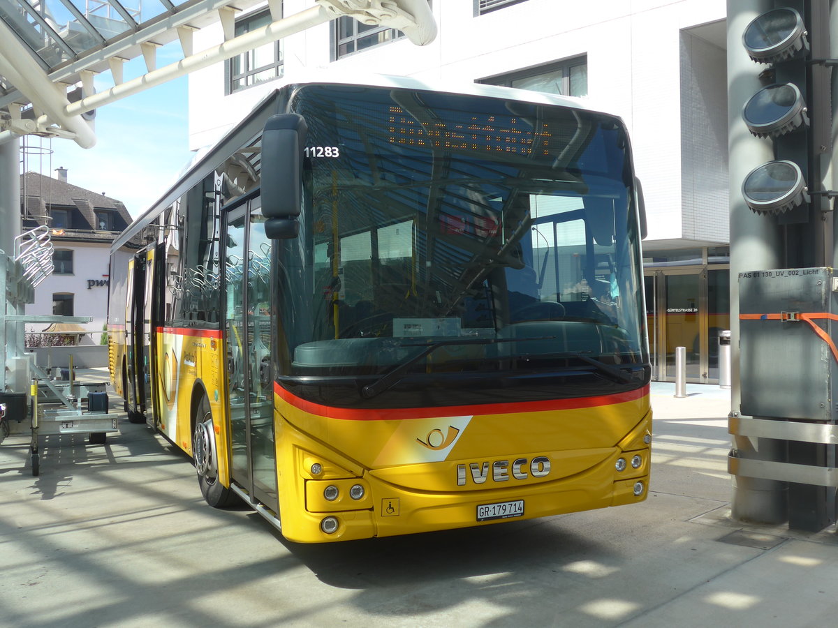 (219'758) - PostAuto Graub�nden - GR 179'714 - Iveco am 16. August 2020 in Chur, Postautostation