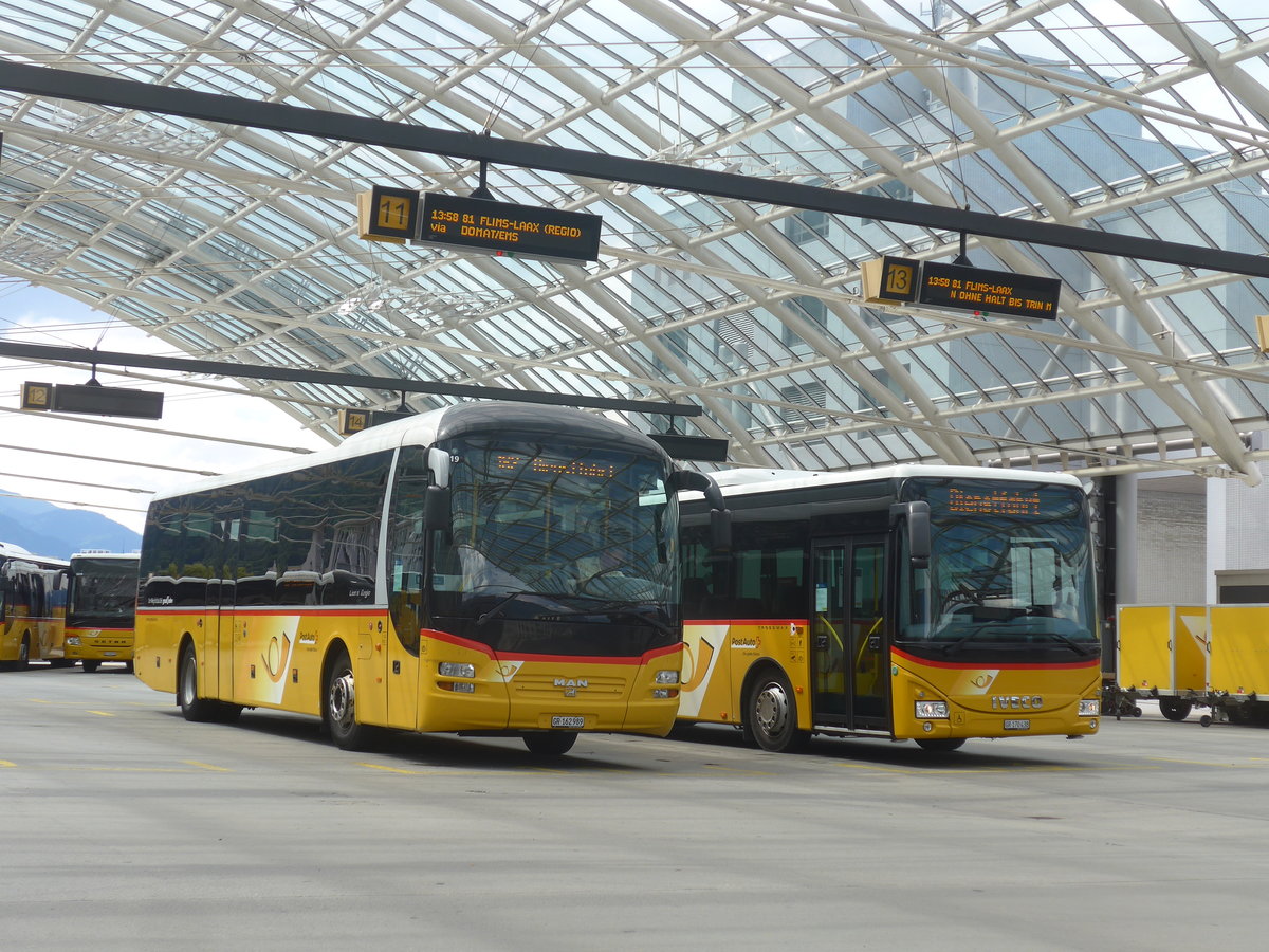 (219'812) - PostAuto Graub�nden - GR 162'989 - MAN am 16. August 2020 in Chur, Postautostation