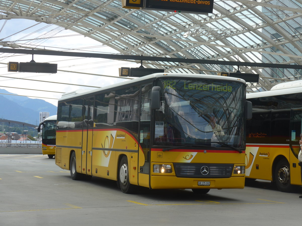 (219'813) - PostAuto Graub�nden - GR 175'102 - Mercedes (ex Terretaz, Zernez) am 16. August 2020 in Chur, Postautostation