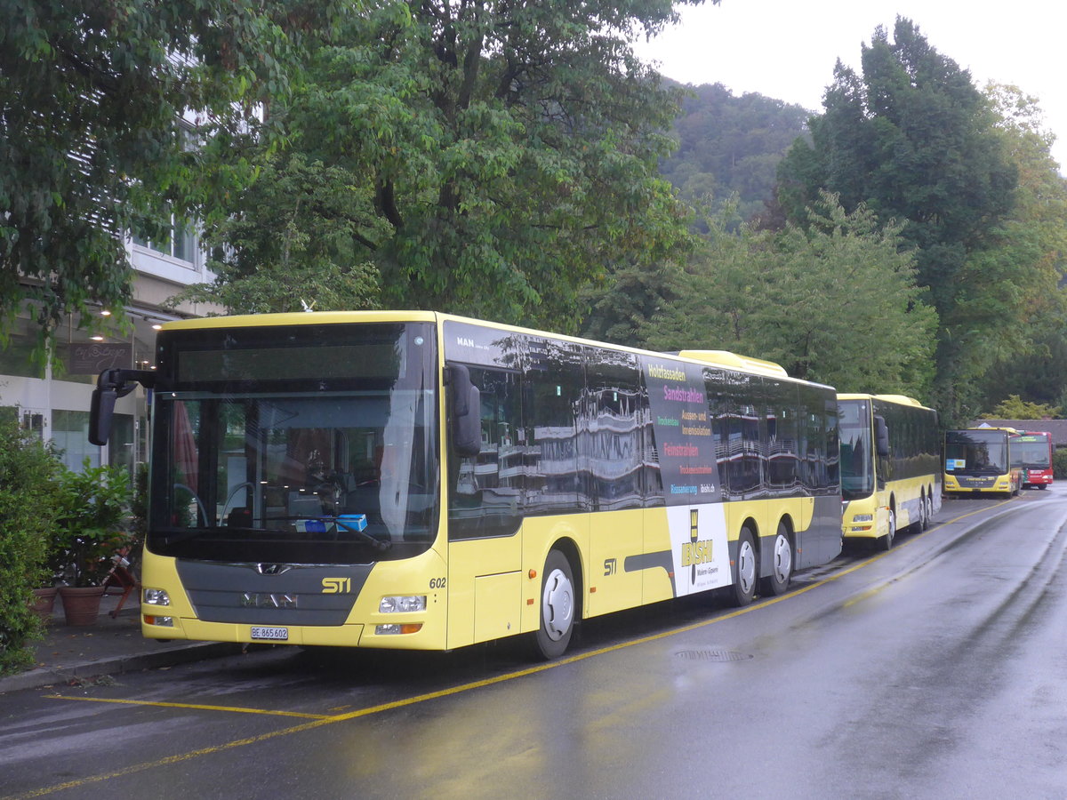 (220'166) - STI Thun - Nr. 602/BE 865'602 - MAN am 29. August 2020 bei der Schiffl�ndte Thun