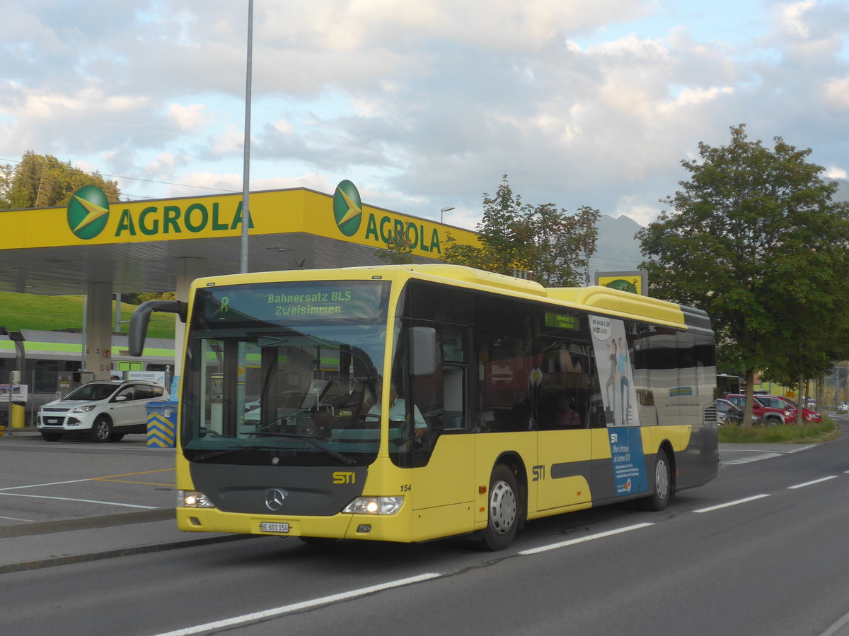 (220'546) - STI Thun - Nr. 154/BE 801'154 - Mercedes am 9. September 2020 beim Bahnhof D�rstetten