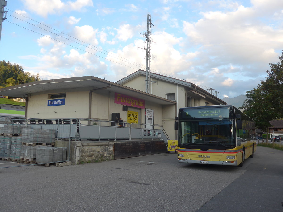 (220'548) - STI Thun - Nr. 130/BE 801'130 - MAN am 9. September 2020 beim Bahnhof D�rstetten