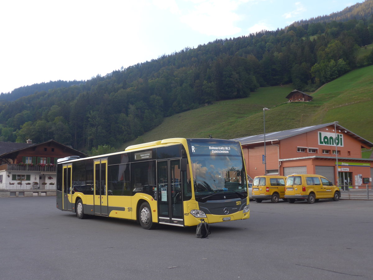 (220'550) - STI Thun - Nr. 407/BE 838'407 - Mercedes am 9. September 2020 beim Bahnhof D�rstetten