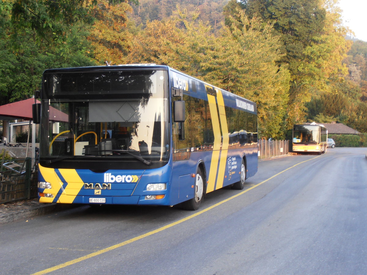(220'799) - STI Thun - Nr. 128/BE 800'128 - MAN am 18. September 2020 bei der Schiffl�ndte Thun