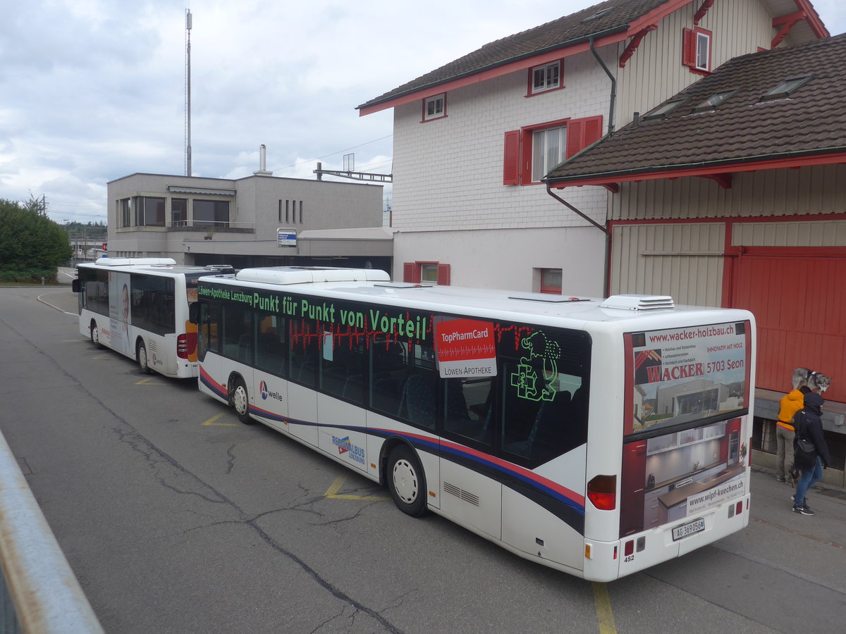 (221'537) - Knecht, Windisch - Nr. 452/AG 369'056 - Mercedes (ex Nr. 52) am 27. September 2020 beim Bahnhof M�genwil