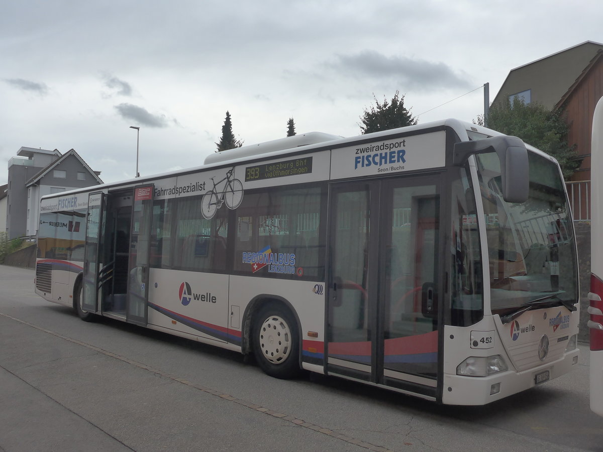 (221'538) - Knecht, Windisch - Nr. 452/AG 369'056 - Mercedes (ex Nr. 52) am 27. September 2020 beim Bahnhof M�genwil