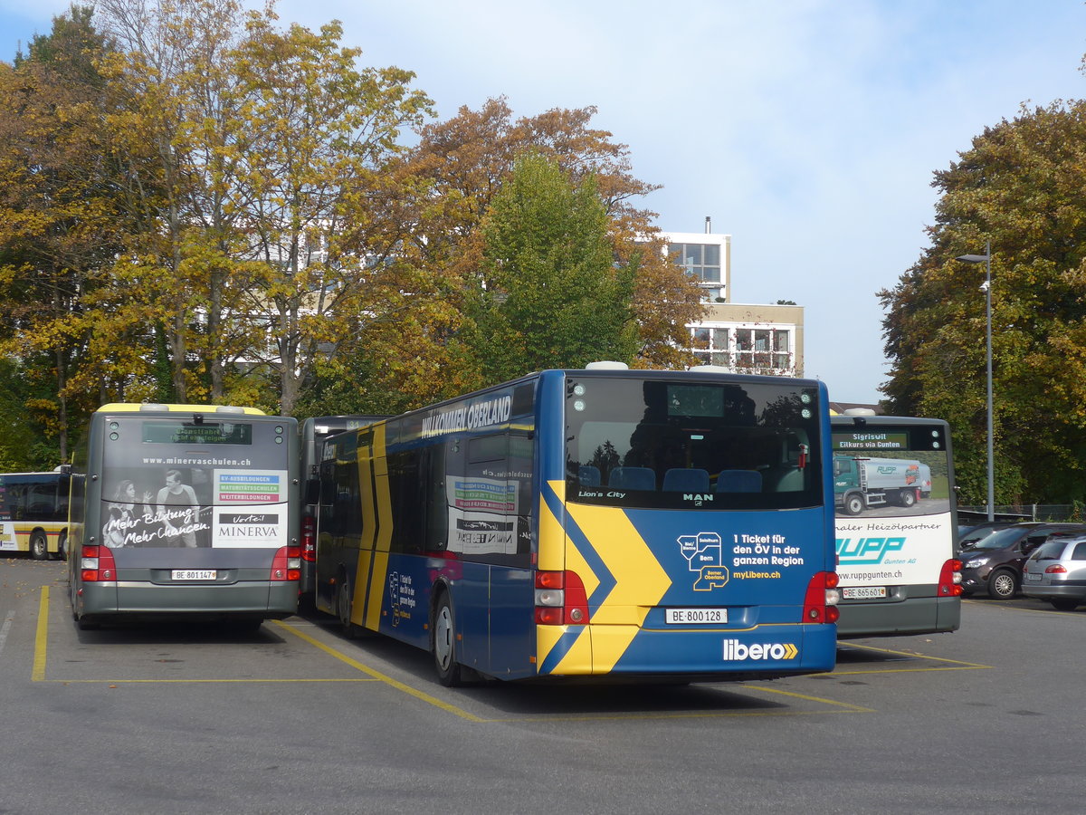 (222'087) - STI Thun - Nr. 128/BE 800'128 - MAN am 19. Oktober 2020 bei der Schiffl�ndte Thun