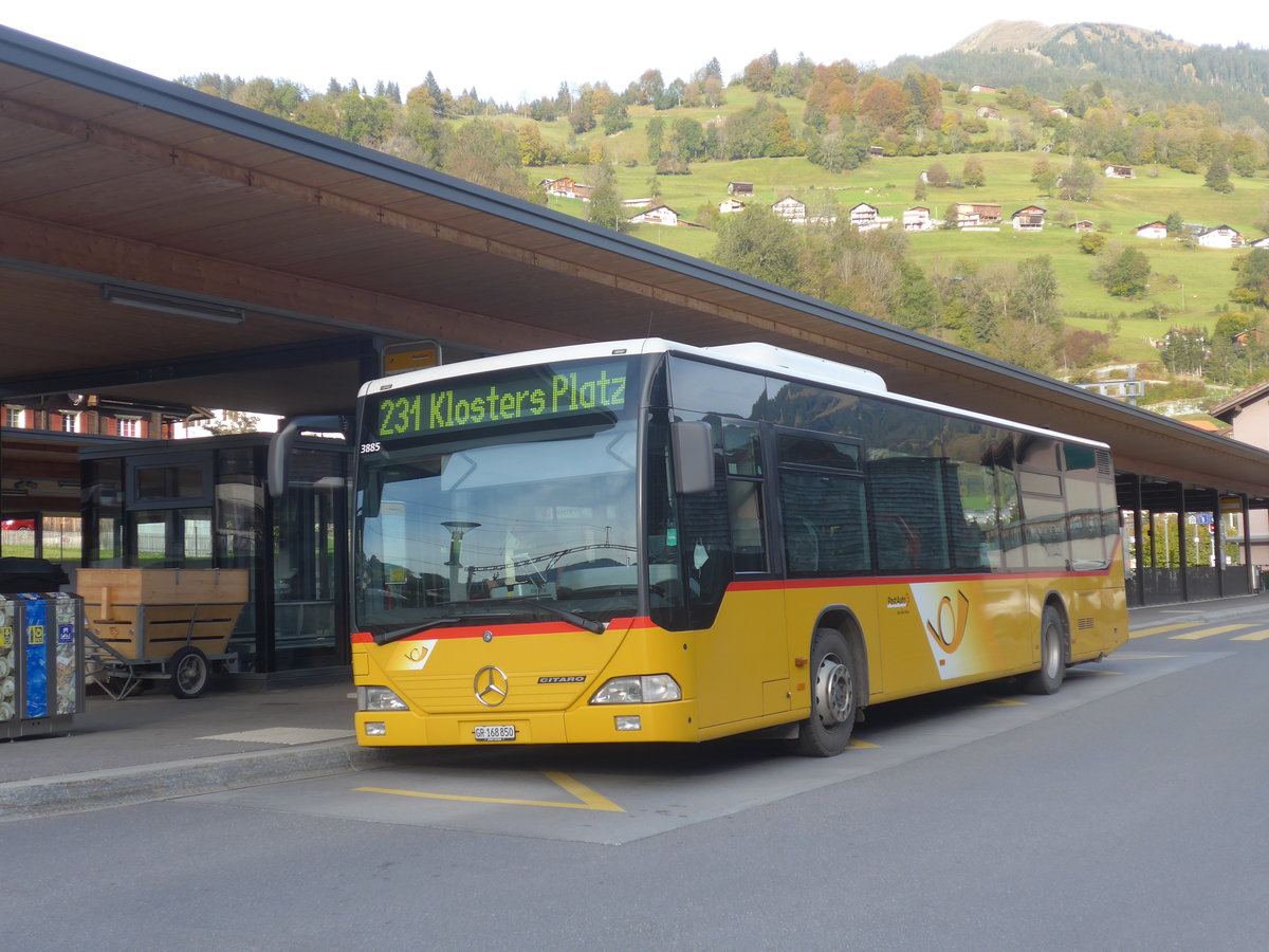 (222'172) - PostAuto Graub�nden - GR 168'850 - Mercedes (ex D�nser, Trimmis; ex Luk, Gr�sch; ex PostAuto Graub�nden GR 102'365) am 20. Oktober 2020 beim Bahnhof K�blis