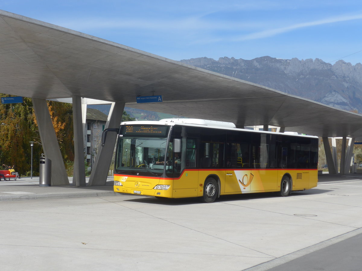 (222'392) - PostAuto Ostschweiz - SG 356'506 - Mercedes (ex Schmidt, Oberb�ren) am 22. Oktober 2020 beim Bahnhof Buchs