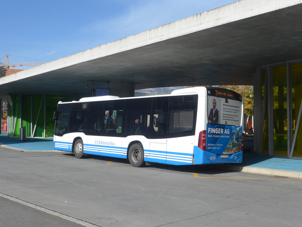 (222'413) - Aus der Schweiz: RTB Altst�tten - Nr. 78/SG 138'232 - Mercedes am 22. Oktober 2020 beim Bahnhof Schaan