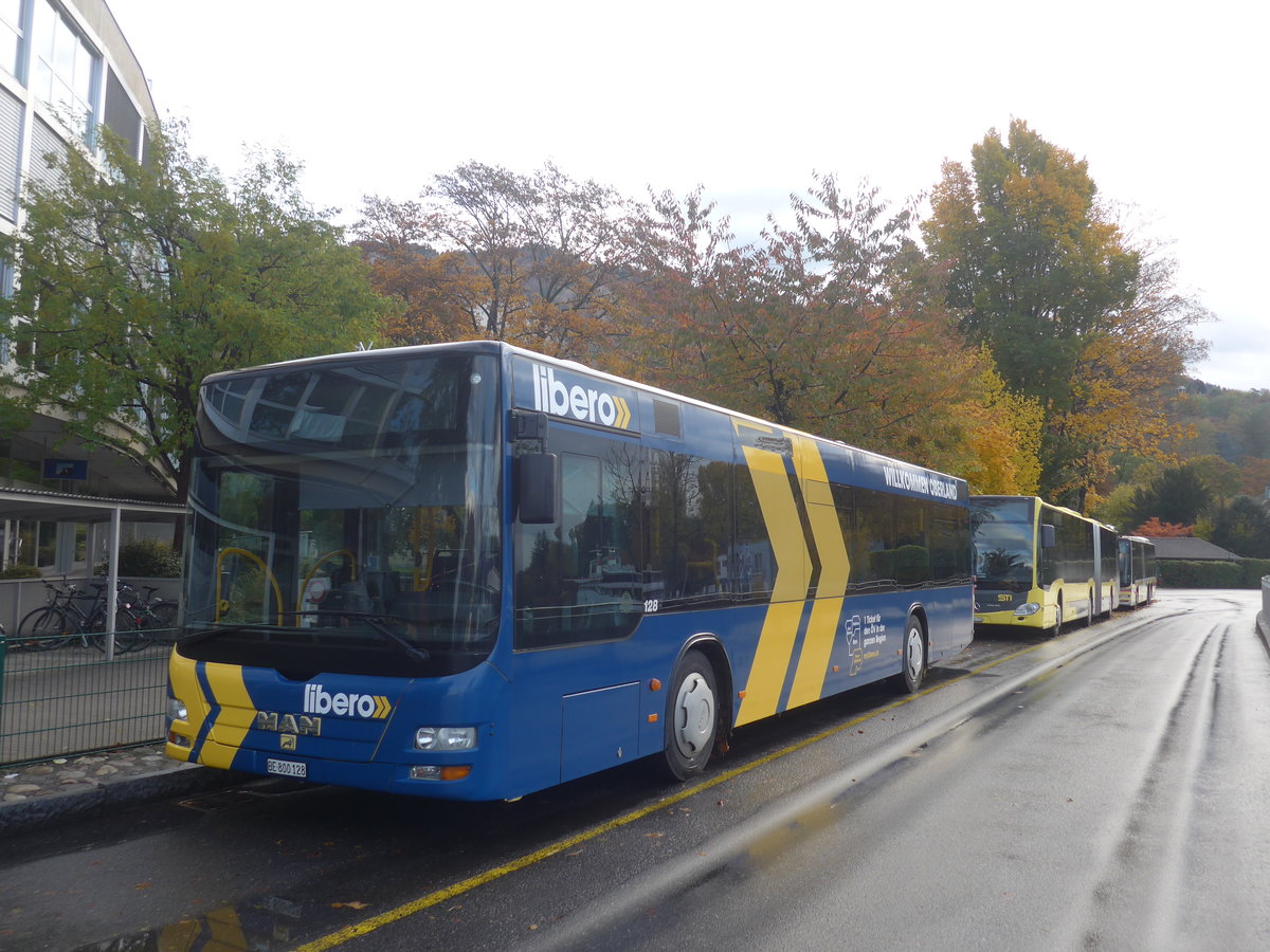 (222'563) - STI Thun - Nr. 128/BE 800'128 - MAN am 24. Oktober 2020 bei der Schiffl�ndte Thun