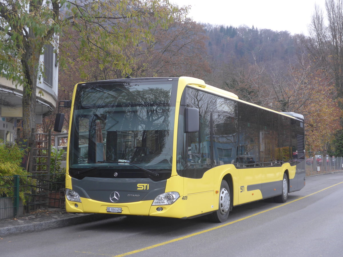 (222'924) - STI Thun - Nr. 409/BE 866'409 - Mercedes am 29. November 2020 bei der Schiffl�ndte Thun
