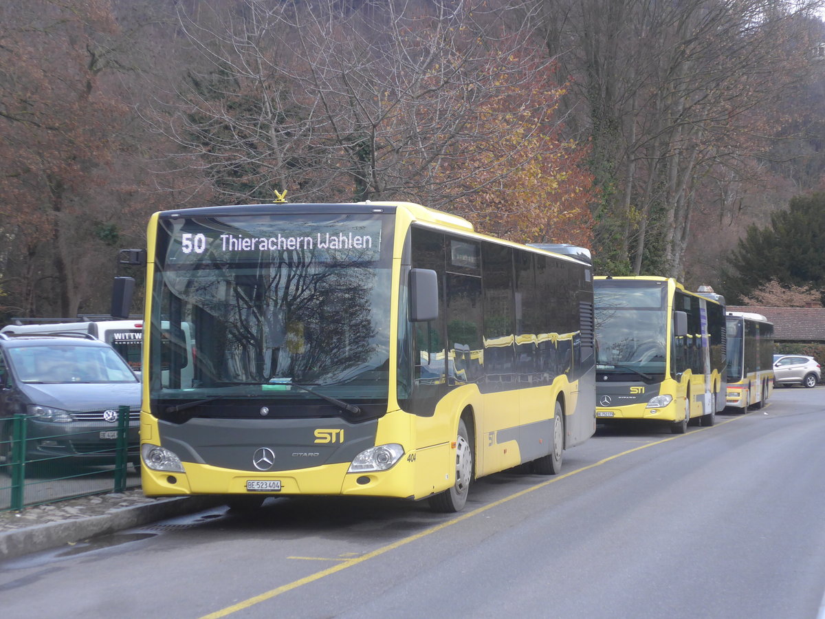 (223'024) - STI Thun - Nr. 404/BE 523'404 - Mercedes am 14. Dezember 2020 bei der Schiffl�ndte Thun