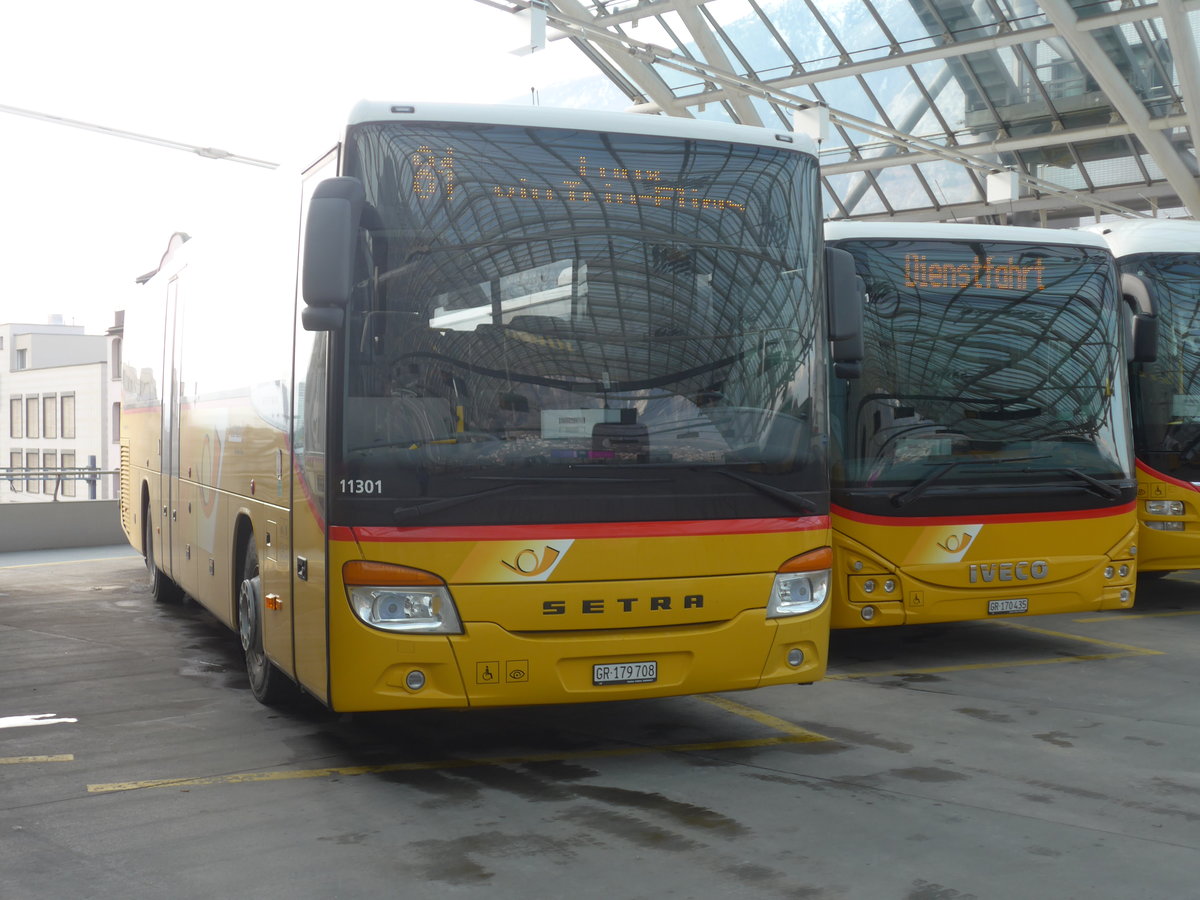 (223'251) - PostAuto Graub�nden - GR 179'708 - Setra am 2. Januar 2021 in Chur, Postautostation