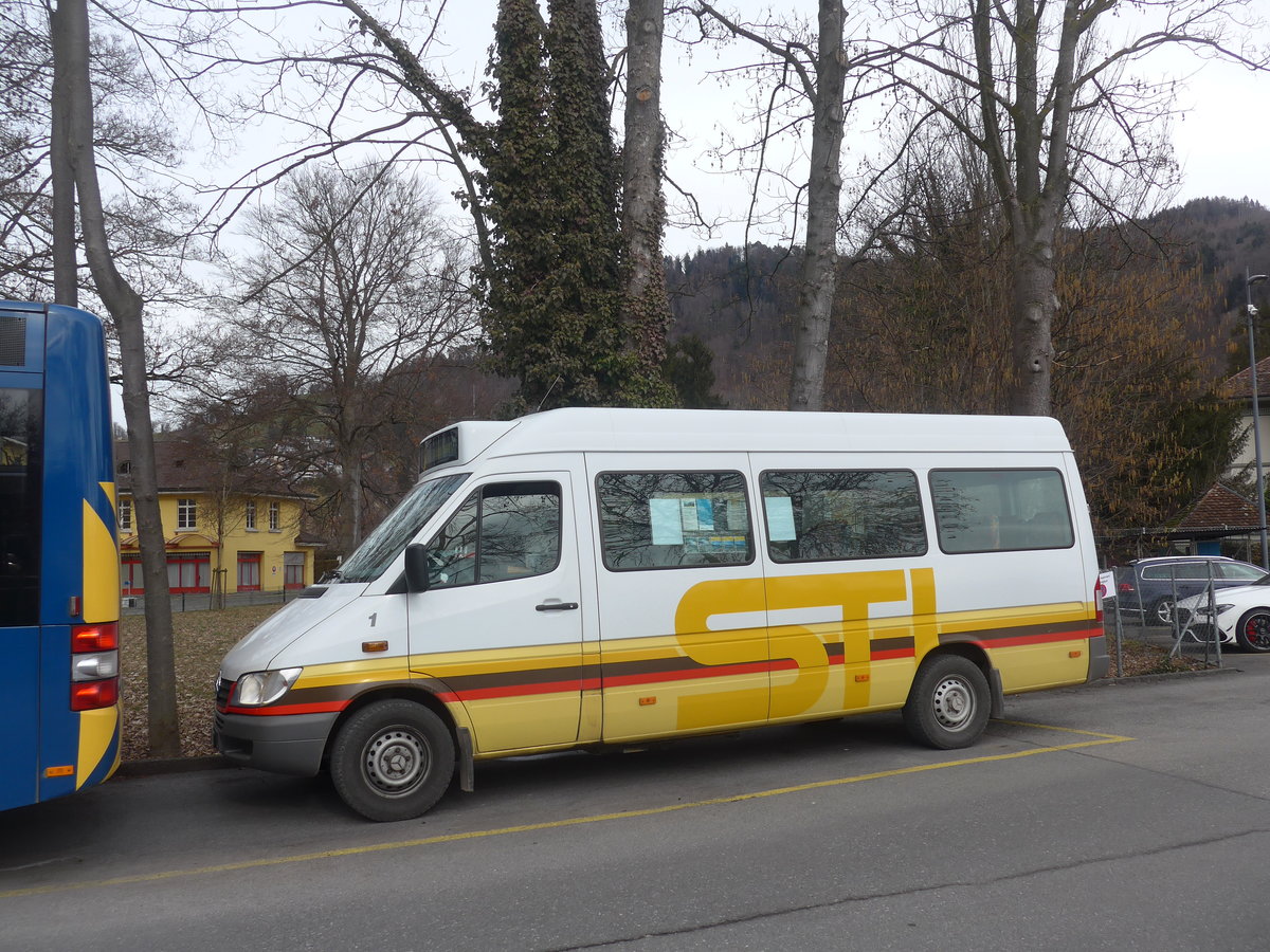 (223'622) - STI Thun - Nr. 1/BE 300'401 - Mercedes am 18. Februar 2021 bei der Schiffl�ndte Thun