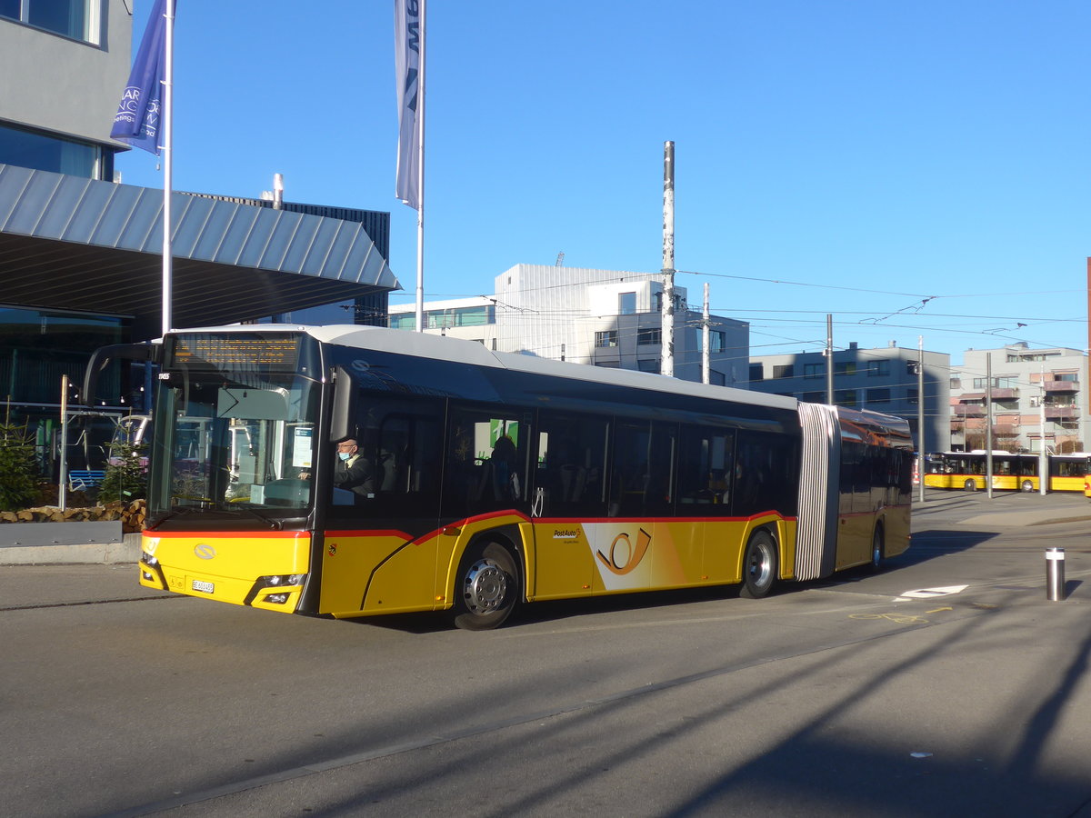 (223'696) - PostAuto Bern - BE 603'455 - Solaris am 21. Februar 2021 beim Bahnhof Bern Br�nnen Westside