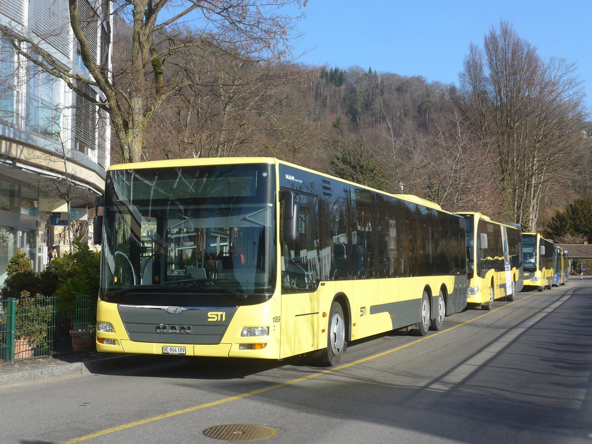 (223'758) - STI Thun - Nr. 189/BE 804'189 - MAN am 25. Februar 2021 bei der Schiffl�ndte Thun