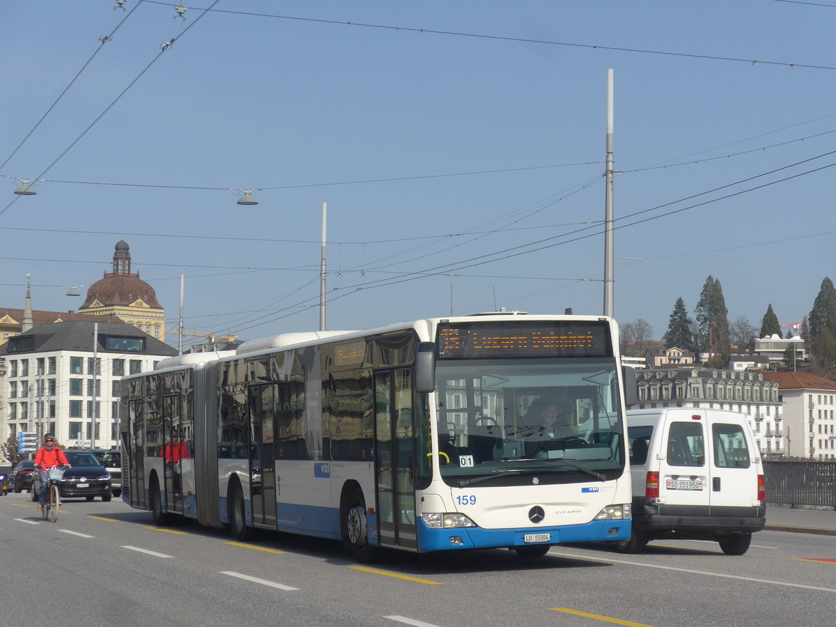 (223'794) - VBL Luzern - Nr. 159/LU 15'004 - Mercedes am 26. Februar 2021 in Luzern, Bahnhofbr�cke