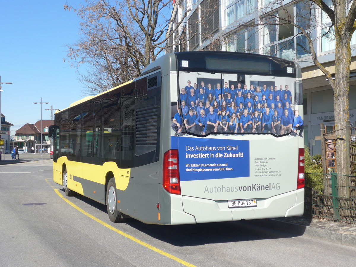 (224'328) - STI Thun - Nr. 187/BE 804'187 - Mercedes am 21. M�rz 2021 bei der Schiffl�ndte Thun