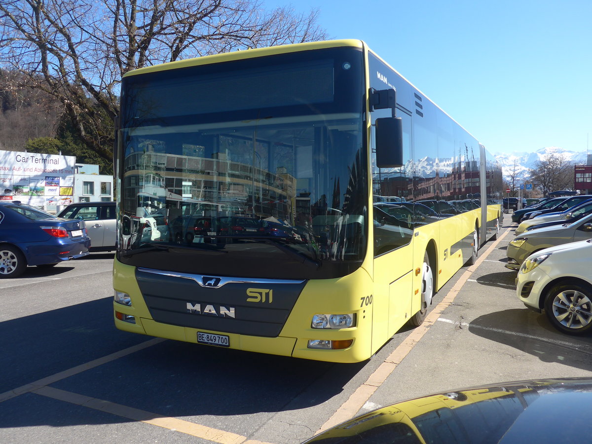 (224'347) - STI Thun - Nr. 700/BE 849'700 - MAN am 24. M�rz 2021 in Thun, CarTerminal