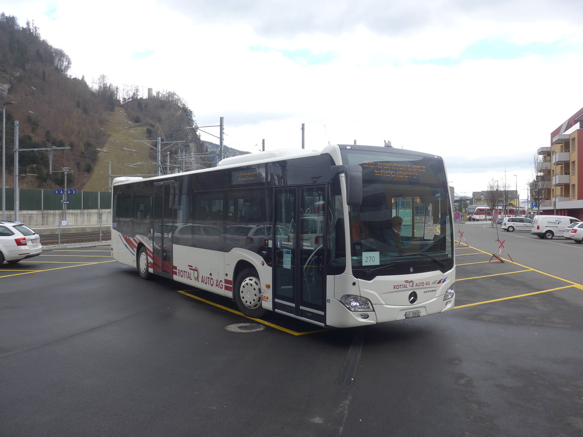 (224'403) - ARAG Ruswil - Nr. 36/LU 15'032 - Mercedes am 27. M�rz 2021 beim Bahnhof Stansstad