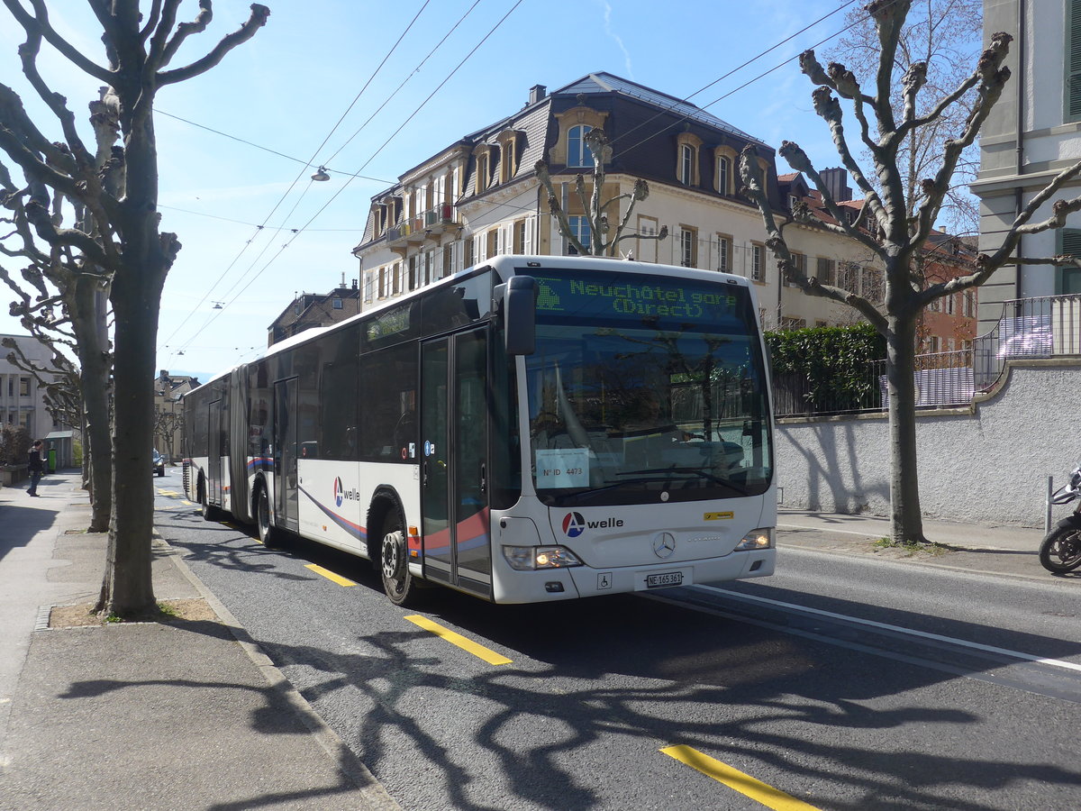 (224'585) - Wicki, Zufikon - NE 165'361 - Mercedes (ex AG 6092) am 29. M�rz 2021 in Neuch�tel, Avenue de la Gare (Einsatz CarPostal)