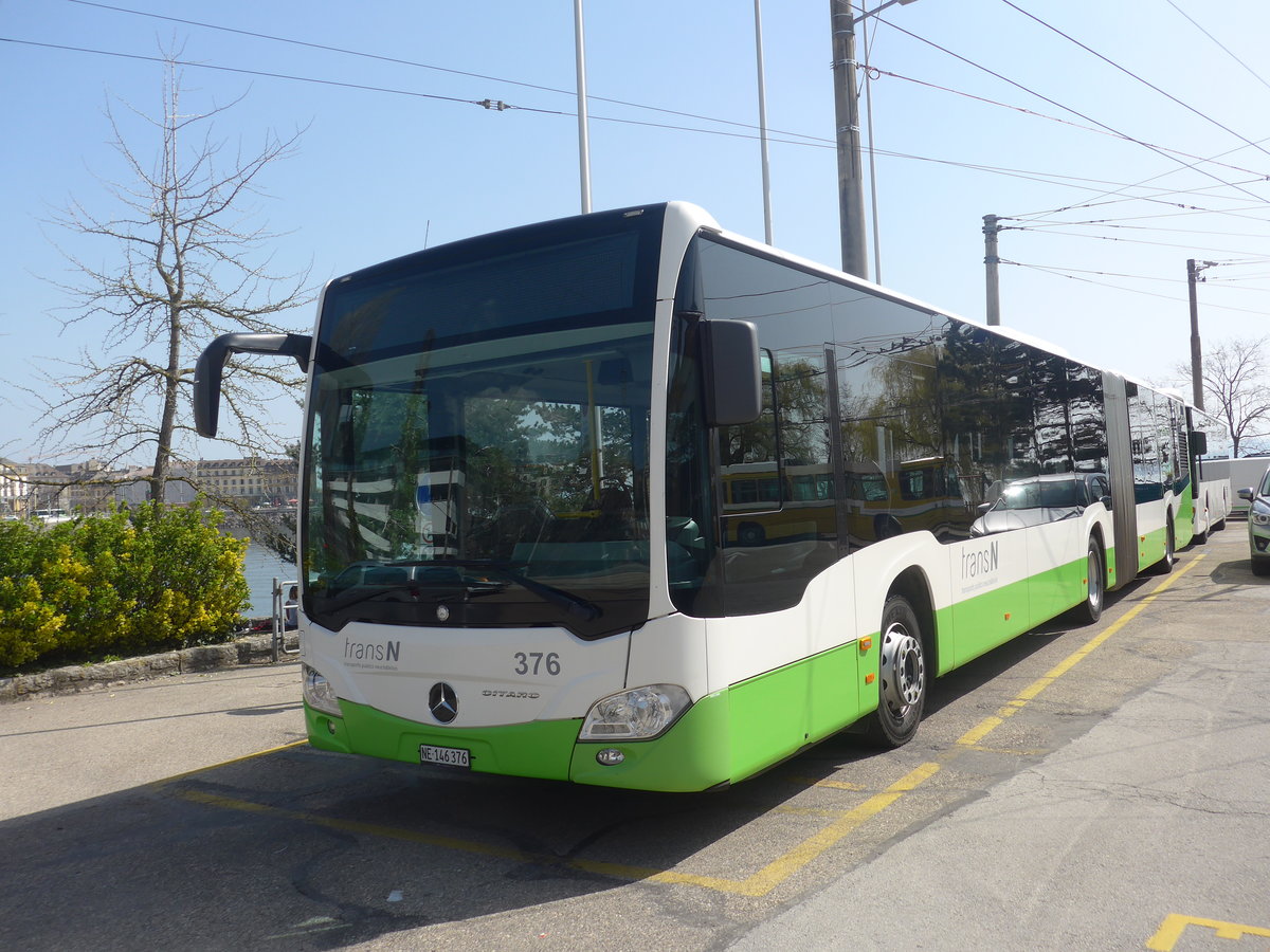(224'722) - transN, La Chaux-de-Fonds - Nr. 376/NE 146'376 - Mercedes am 2. April 2021 in Neuch�tel, D�p�t