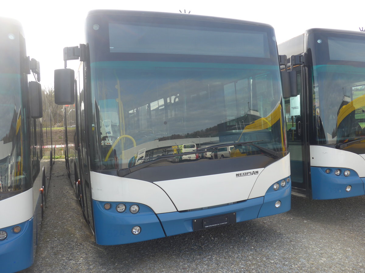 (224'863) - VBZ Z�rich - Nr. 524 - Neoplan am 11. April 2021 in Winterthur, EvoBus