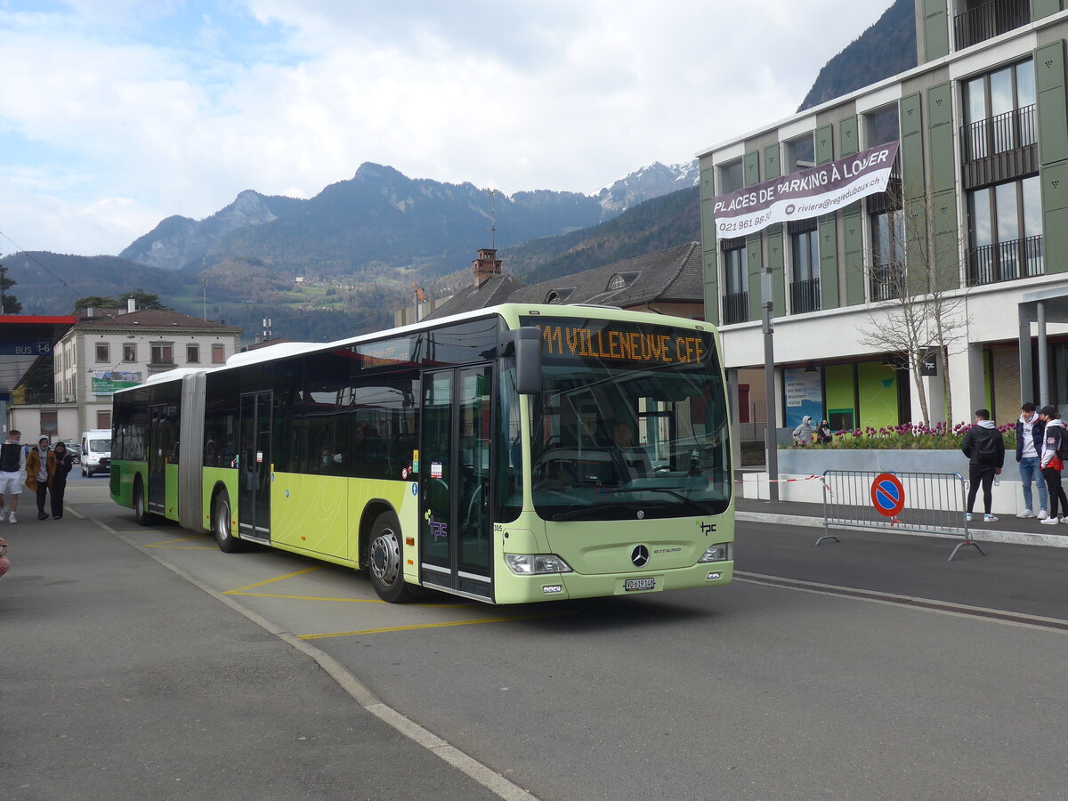 (225'170) - TPC Aigle - Nr. 305/VD 619'148 - Mercedes (ex H�rmann&S�hne, D-Hamburg) am 19. April 2021 beim Bahnhof Aigle