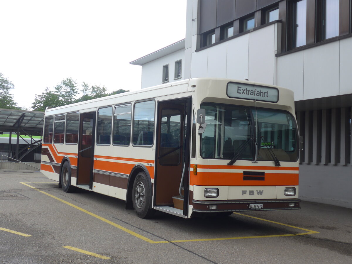 (225'758) - Wegm�ller, M�nsingen - BE 399'675 - FBW/R&J (ex Bamert, Wollerau) am 6. Juni 2021 beim Bahnhof Burgdorf