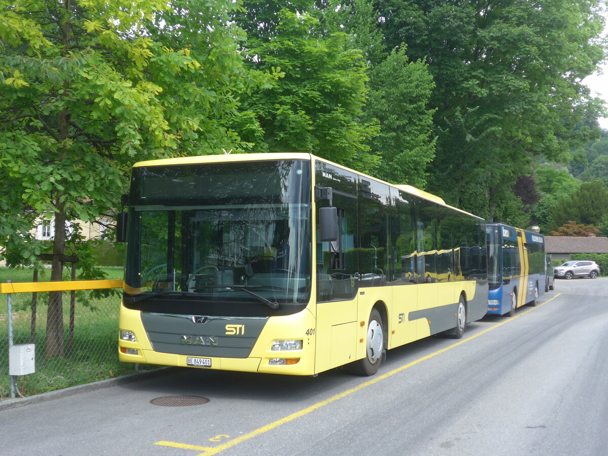 (226'061) - STI Thun - Nr. 401/BE 849'401 - MAN am 27. Juni 2021 bei der Schiffl�ndte Thun