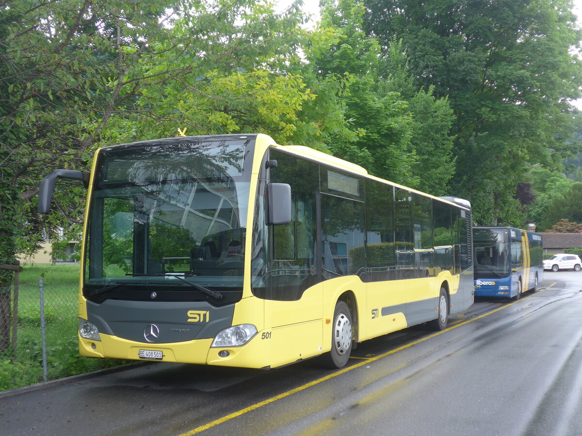 (226'215) - STI Thun - Nr. 501/BE 408'501 - Mercedes am 4. Juli 2021 bei der Schiffl�ndte Thun
