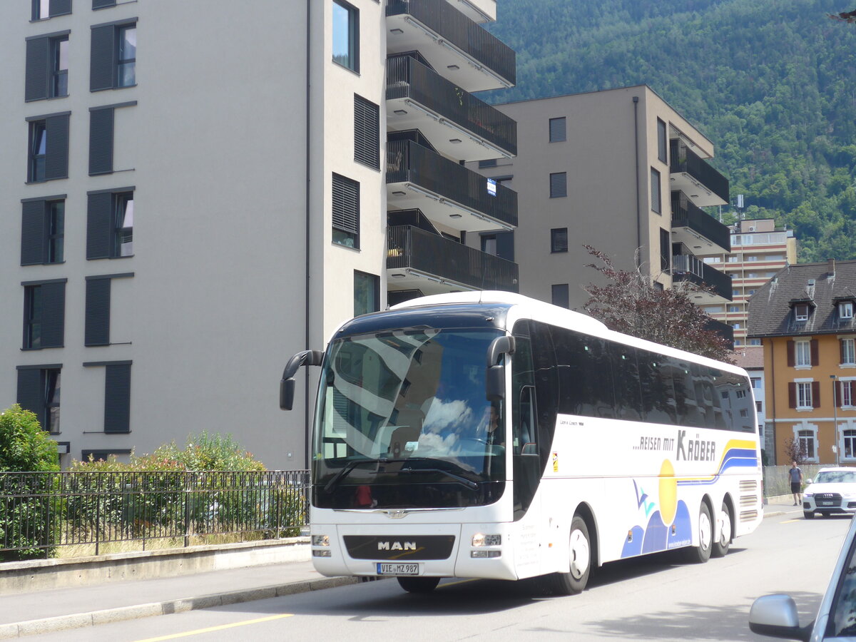 (226'528) - Aus Deutschland: Kr�ber, Viersen - VIE-MZ 987 - MAN am 17. Juli 2021 beim Bahnhof Martigny