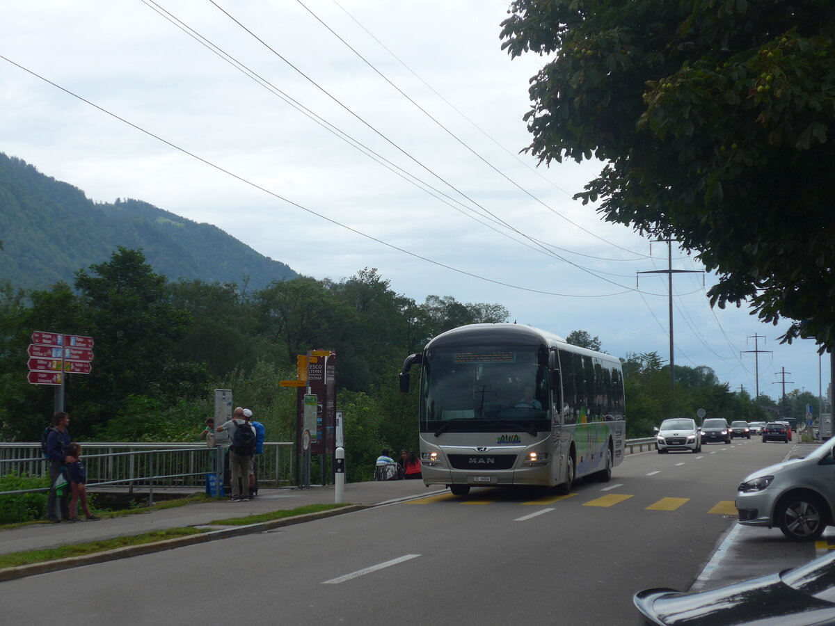 (226'798) - AWA Amden - Nr. 8/SG 39'008 - MAN am 25. Juli 2021 beim Bahnhof Zeigelbr�cke