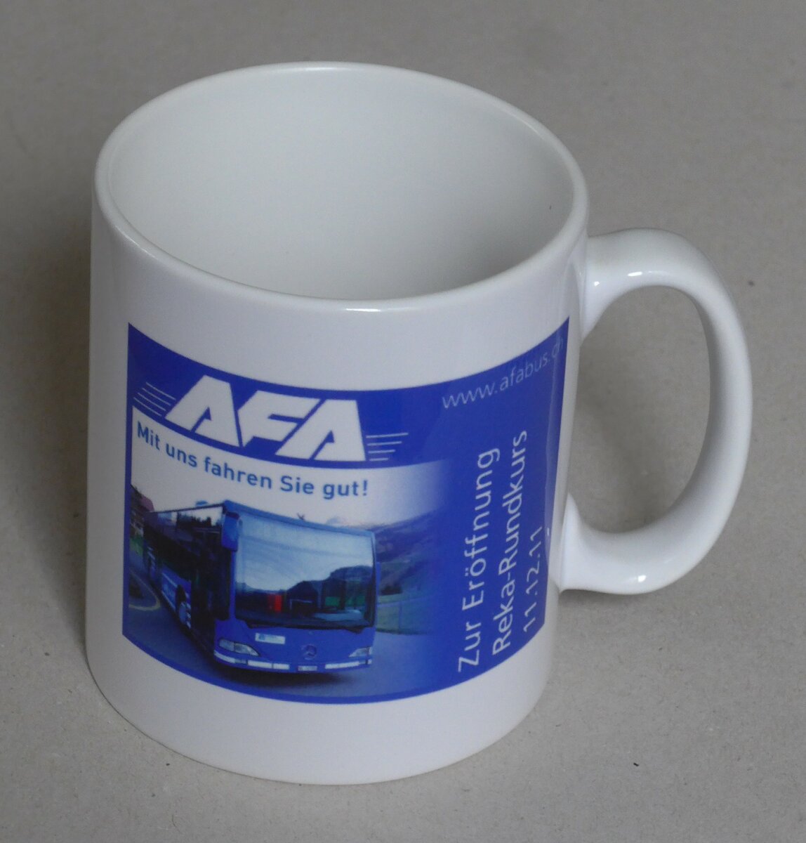 (226'826) - AFA-Tasse zur Er�ffnung Reka-Rundkurs am 11.12.2011 an der Lenk am 31. Juli 2021 in Thun