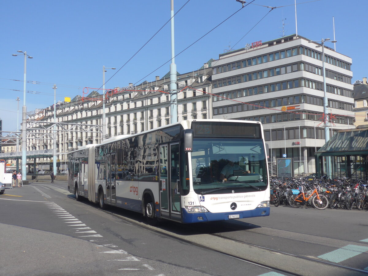 (227'349) - TPG Gen�ve - Nr. 131/GE 960'515 - Mercedes am 15. August 2021 beim Bahnhof Gen�ve