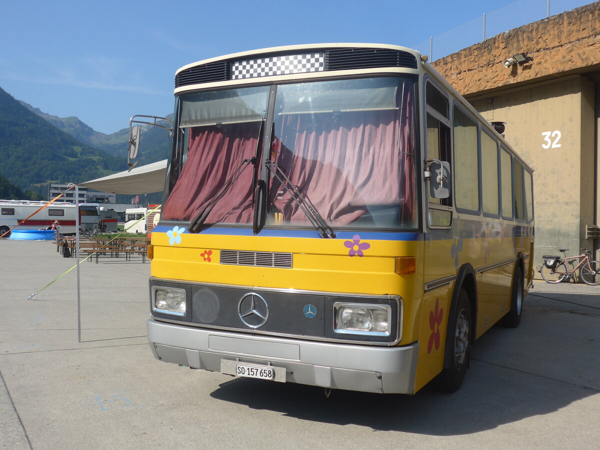 (227'400) - Schoch, Solothurn - SO 157'658 - Mercedes/T�scher (ex Reinhart, Selzach; ex Gessinger, Bad Ragaz) am 21. August 2021 in Interlaken, Flugplatz 