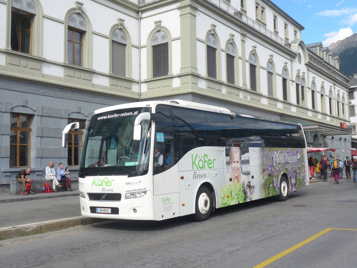 (227'659) - Aus Oesterreich: K�fer-Reisen, Kaindorf - HF KH 2 - Volvo am 29. August 2021 beim Bahnhof Brig
