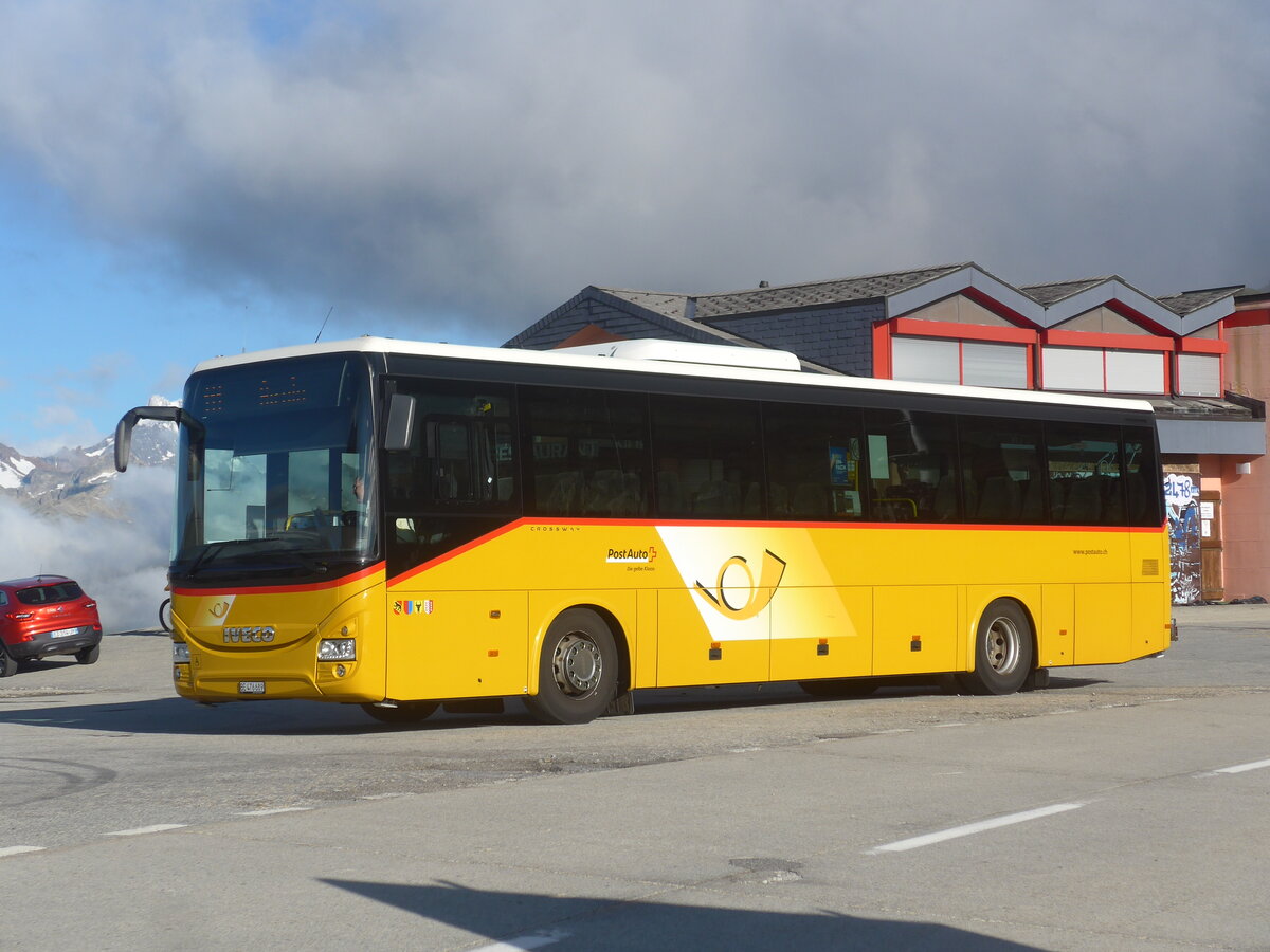 (227'666) - PostAuto Bern - BE 476'689 - Iveco am 30. August 2021 in Nufenen, Passh�he