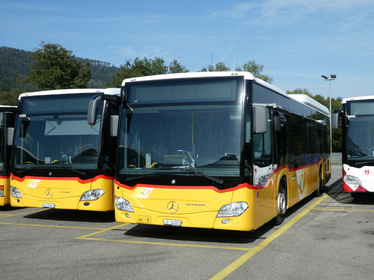 (228'285) - TSPG Saignel�gier - JU 24'203 - Mercedes am 25. September 2021 in Develier, Postgarage
