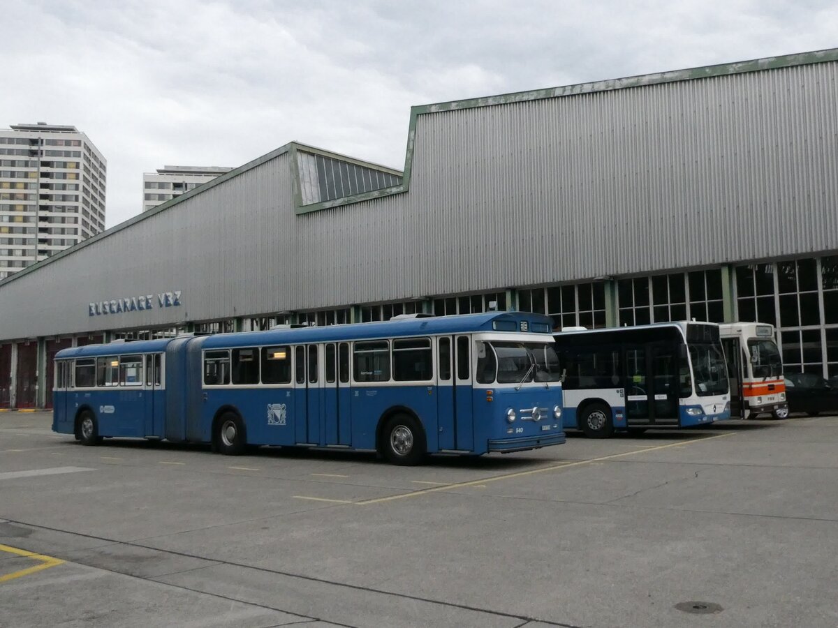 (228'341) - VBZ Z�rich (TMZ) - NJr. 540/ZH 187'540 - Saurer/Saurer (ex Nr. 7540; ex Nr. 540) am 26. September 2021 in Z�rich, Garage Hardau