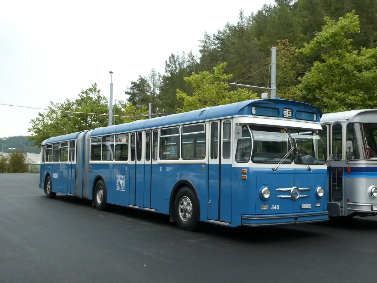 (228'365) - VBZ Z�rich (TMZ) - Nr. 540/ZH 187'540 - Saurer/Saurer (ex Nr. 7540; ex Nr. 540) am 26. September 2021 in Schaffhausen, Busdepot VBSH
